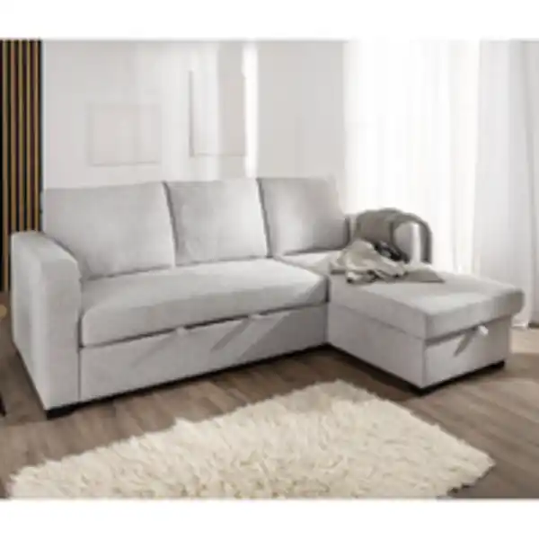 Bild 2 von Ecksofa, reversibel links/rechts, ca. 220 x 147 x 86 cm - Hellgrau