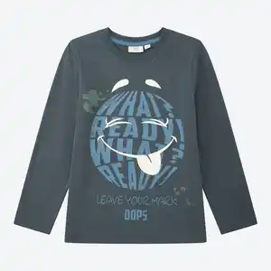 Kinder-Jungen-Langarmshirt aus Baumwolle