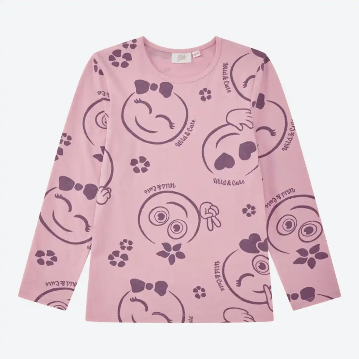 Bild 2 von Kinder-Mädchen-Langarmshirt mit hohem Baumwollanteil
