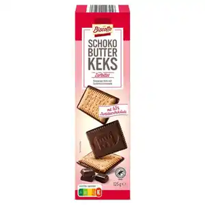 BISCOTTO Schoko Butterkeks 125 g, Zartbitter