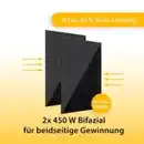 Bild 2 von 900W VALE Balkonkraftwerk mit 2x450 Wp Bifazial | Marstek M2-800 | 3m AC-Kabel