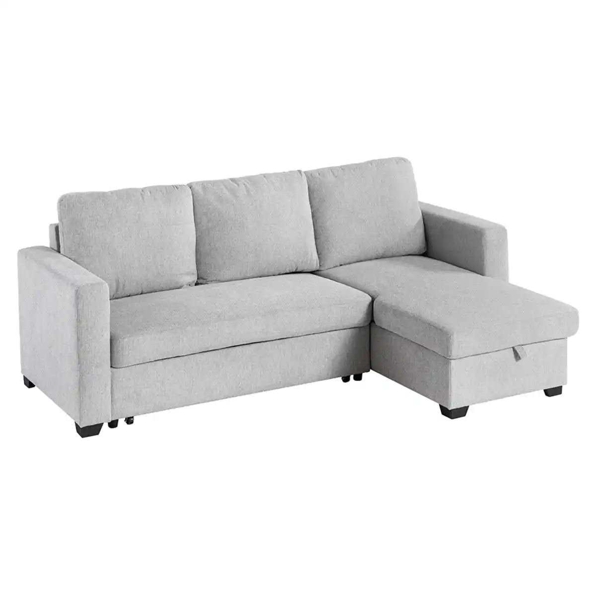 Bild 1 von Ecksofa, reversibel links/rechts, ca. 220 x 147 x 86 cm - Hellgrau