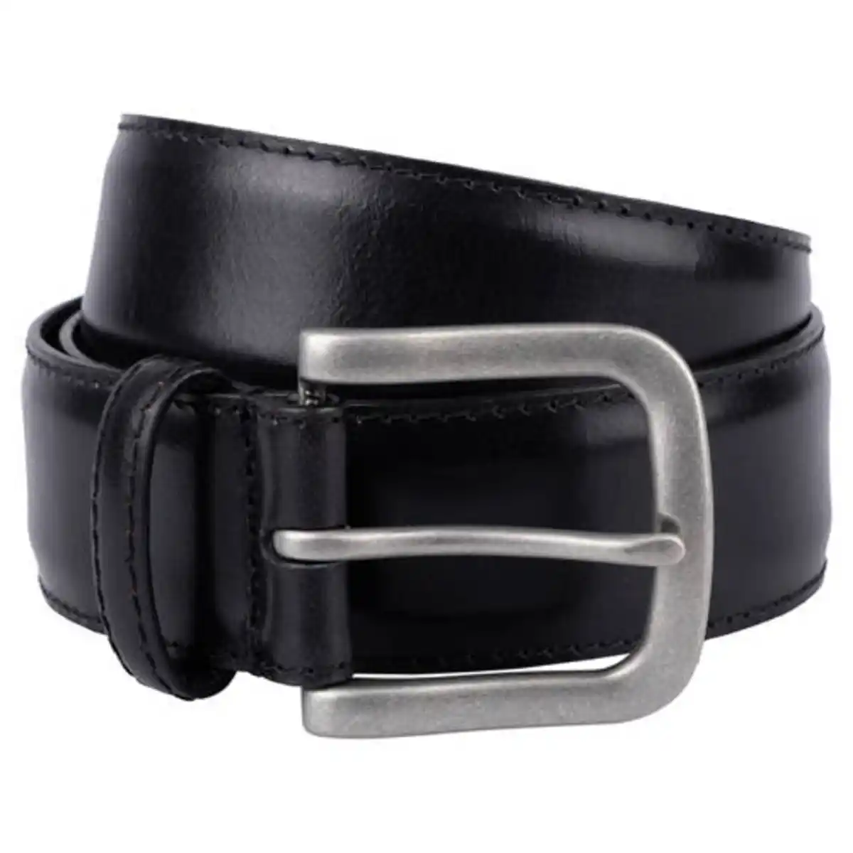 Bild 1 von UP2FASHION Herren Ledergürtel, Glattes Schwarz, 95