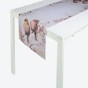 Tischläufer mit Vogeld-Motiv, ca. 40x140 cm