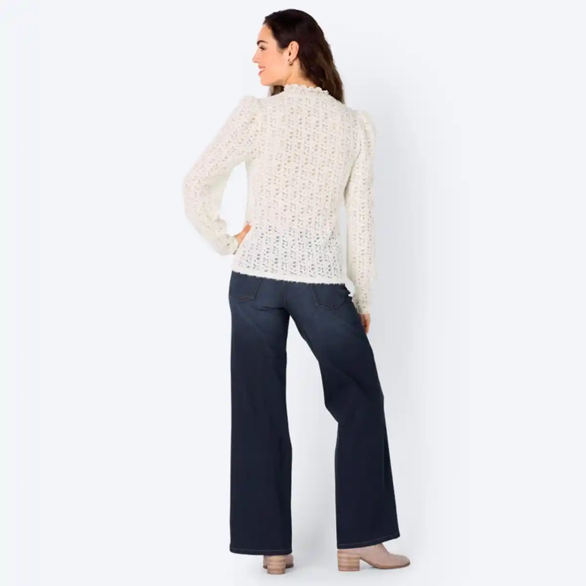 Bild 4 von Damen-Wideleg-Jeans mit leichter Waschung