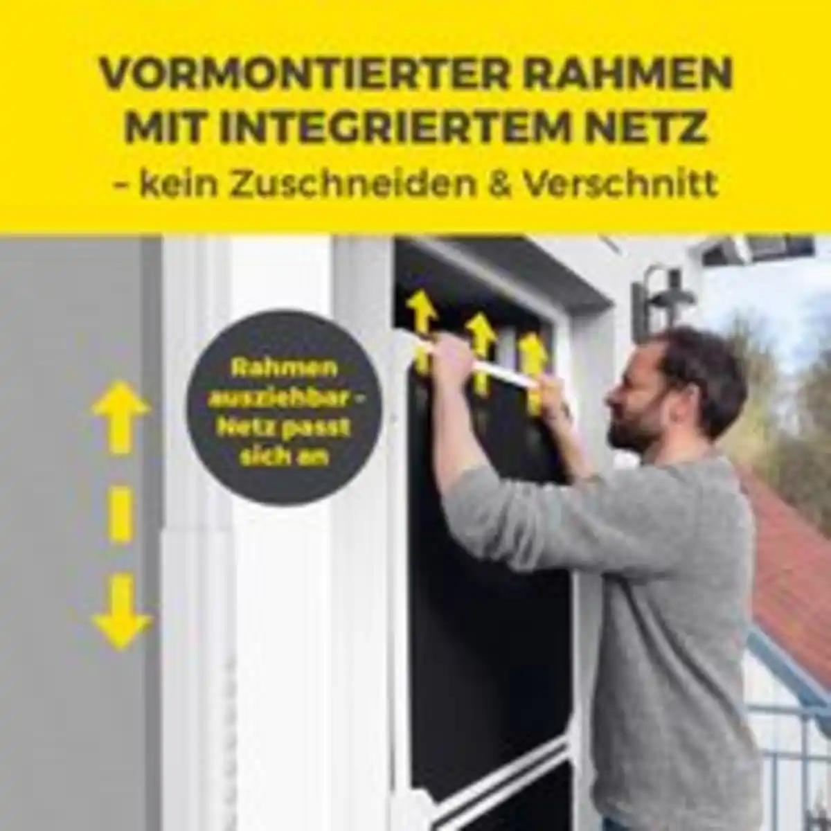 Bild 2 von EASYmaxx Moskitonetz Schwingtür Magic Fit, ca. 115 x 270 cm - Weiß