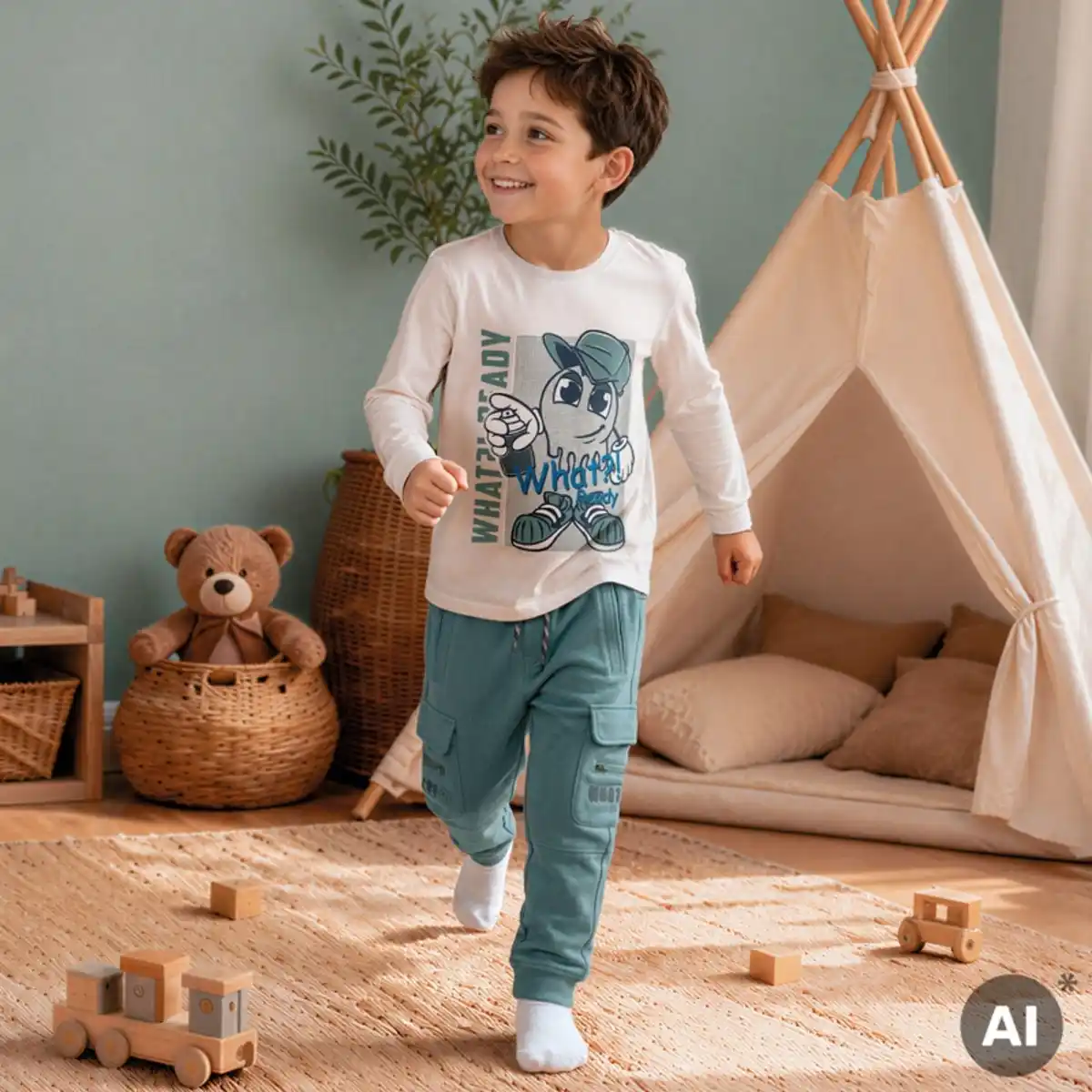Bild 2 von Kinder-Jungen-Jogginghose mit Taschen
