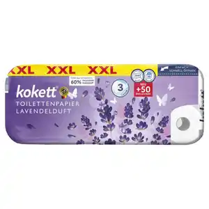 KOKETT Lavendel Toilettenpapier XXL 3-lagig, 20 x 200 Blatt