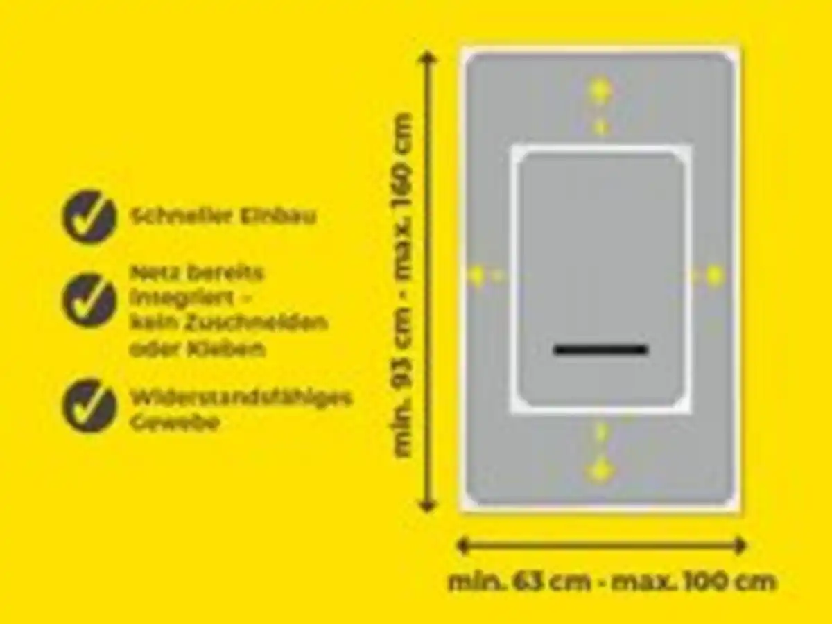 Bild 3 von EASYmaxx Moskitonetz Dachfenster Magic Fit, ca. 100 x 160 cm - Weiß
