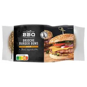 BBQ Brioche Burger Buns 300 g, Sesam