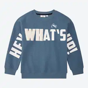 Kinder-Jungen-Sweatshirt mit Teddy-Applikation
