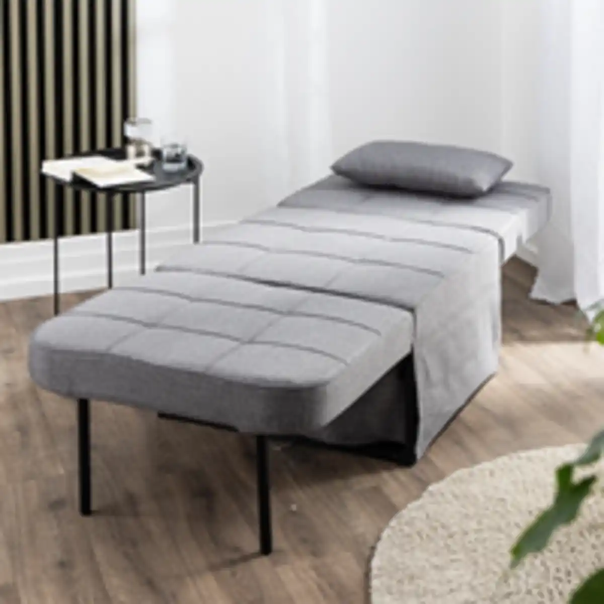 Bild 2 von 2 in 1 Schlafsofa, ca. 67 x 76 x 41 cm - Dunkelgrau