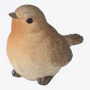 Deko-Vogel "Rotkehlchen" aus Polyresin, ca. 6x9x5 cm
