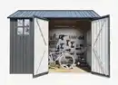 Bild 1 von Metallgeräteschuppen mit Schwingtür und Fenster, ca. 198 x 228 x 224 cm - Grau