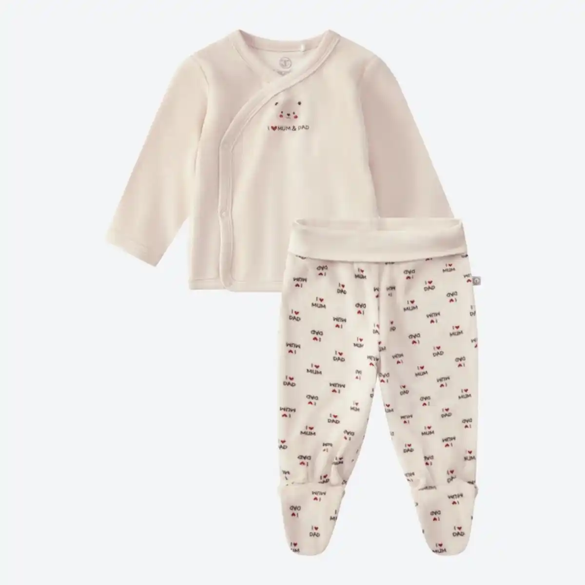 Bild 2 von Baby-Set mit Wickelshirt und Hose, 2-teilig