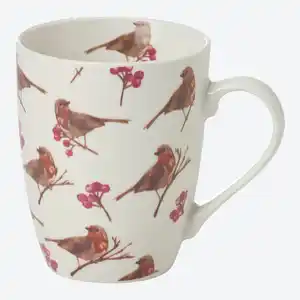 Kaffeetasse mit Motiv, ca. 8,5x5,6x10,2 cm