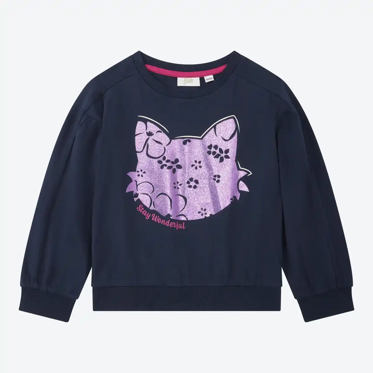 Bild 3 von Kinder-Mädchen-Langarmshirt mit Katzen-Motiv