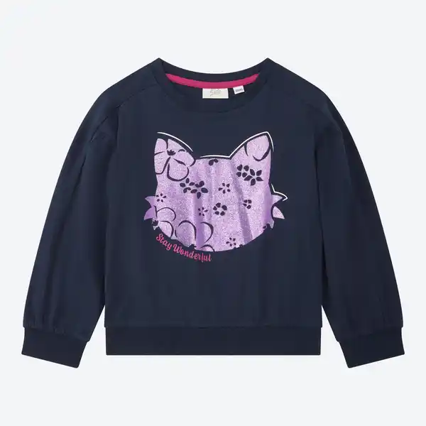 Bild 3 von Kinder-Mädchen-Langarmshirt mit Katzen-Motiv