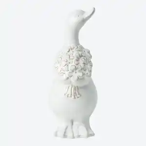 Deko-Gans aus Steinzeug , ca. 18,5x7,5x7,5 cm