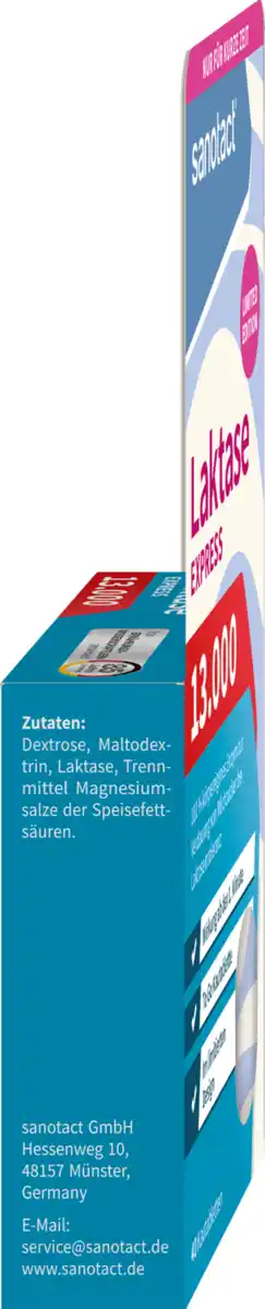 Bild 1 von sanotact® Express Laktase 13.000 Kautabletten, 18 g