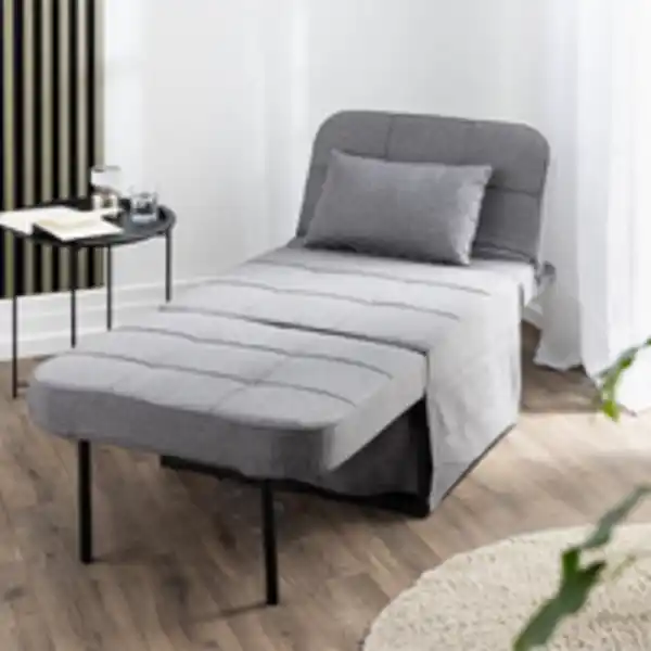 Bild 3 von 2 in 1 Schlafsofa, ca. 67 x 76 x 41 cm - Dunkelgrau
