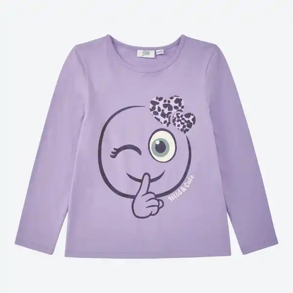 Bild 2 von Kinder-Mädchen-Langarmshirt mit Frontaufdruck