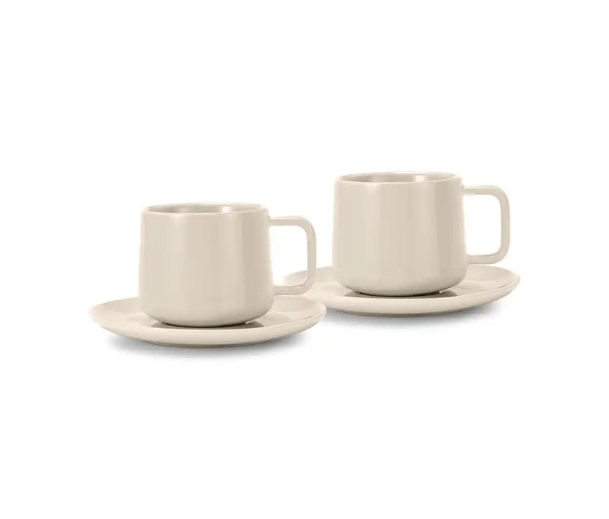 Bild 1 von 2 Kaffeetassen mit Untertassen, Beige