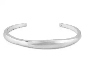 Armreif, 925er Sterlingsilber, organisch, rhodiniert