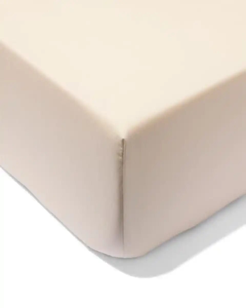 Bild 1 von Spannbettlaken 140 × 200 cm, Hotel, Baumwolle, Perkal, Beige