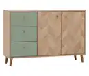 Bild 1 von Sideboard »Visby«, Eichen-Fischgräten-Dekor, pistazie