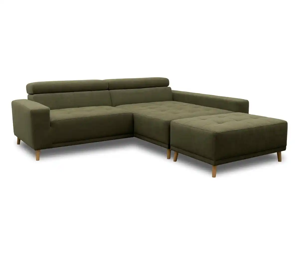 Bild 1 von DOMO Ecksofa mit Hocker »Helsingborg«, grün, rechts