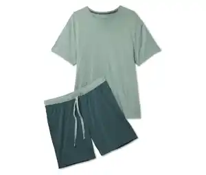 Shorty-Pyjama-Set, petrol/jade