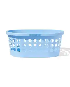 Wäschekorb 30 l, 58,2 × 39 × 25 cm, hellblau