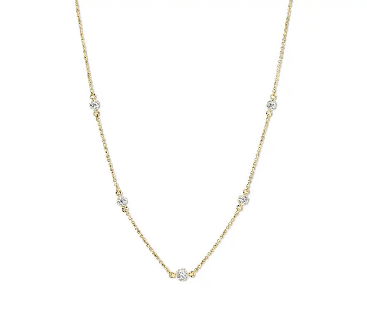Bild 1 von 585 Gold Collier, 35 Diamanten