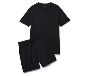 Shorty-Pyjama-Set, schwarz
