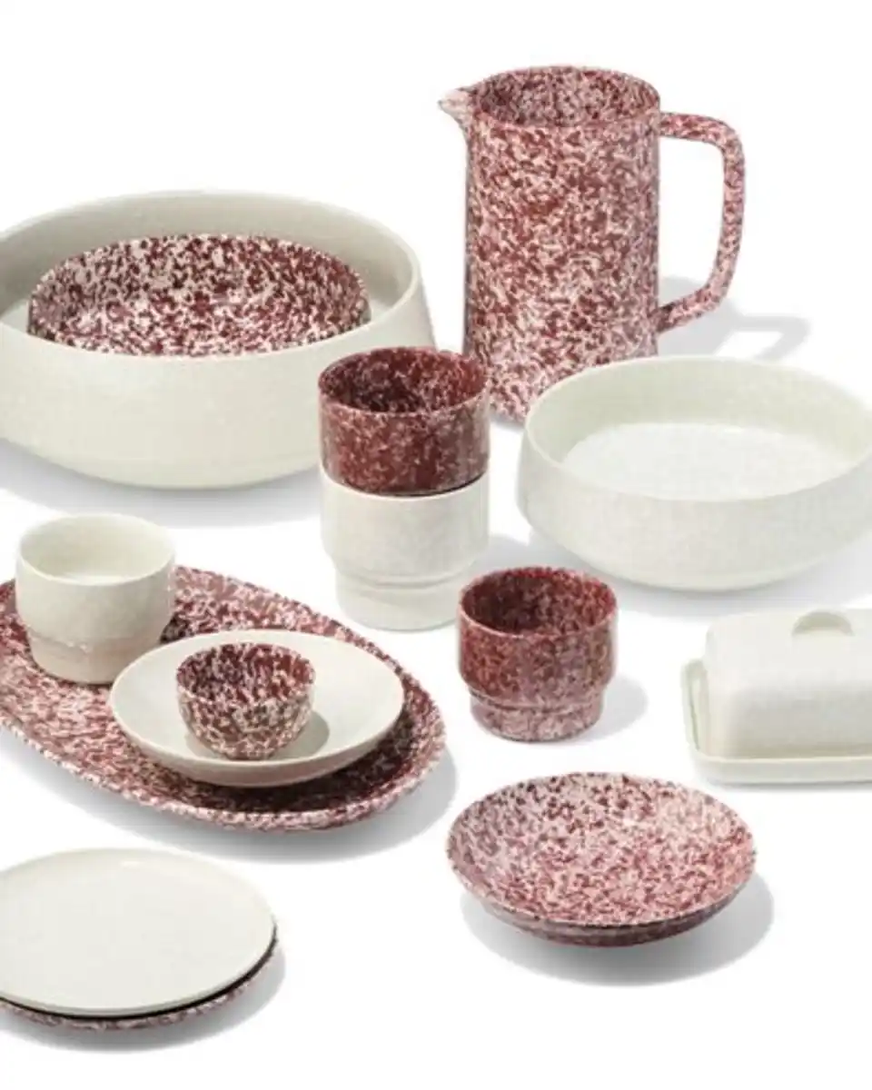 Bild 4 von Schale Ø 15 cm, Trend, Steingut, grün, gesprenkelt