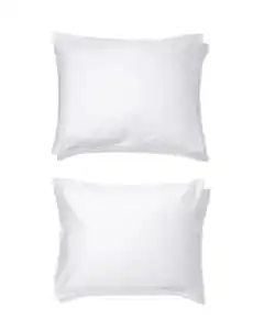 Kopfkissenbezüge 60 × 70 cm, Baumwolle, Perkal, weiß – 2 Stück