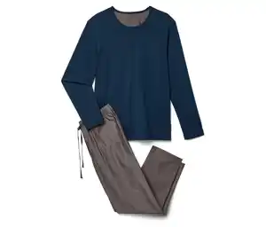 Pyjama-Set mit gewebter Hose