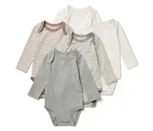 5 Baby-Bodys mit Mitwachsfunktion