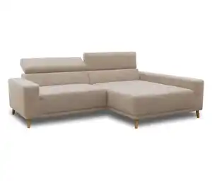 DOMO Ecksofa mit Longchair »Helsingborg«, sandfarben, rechts