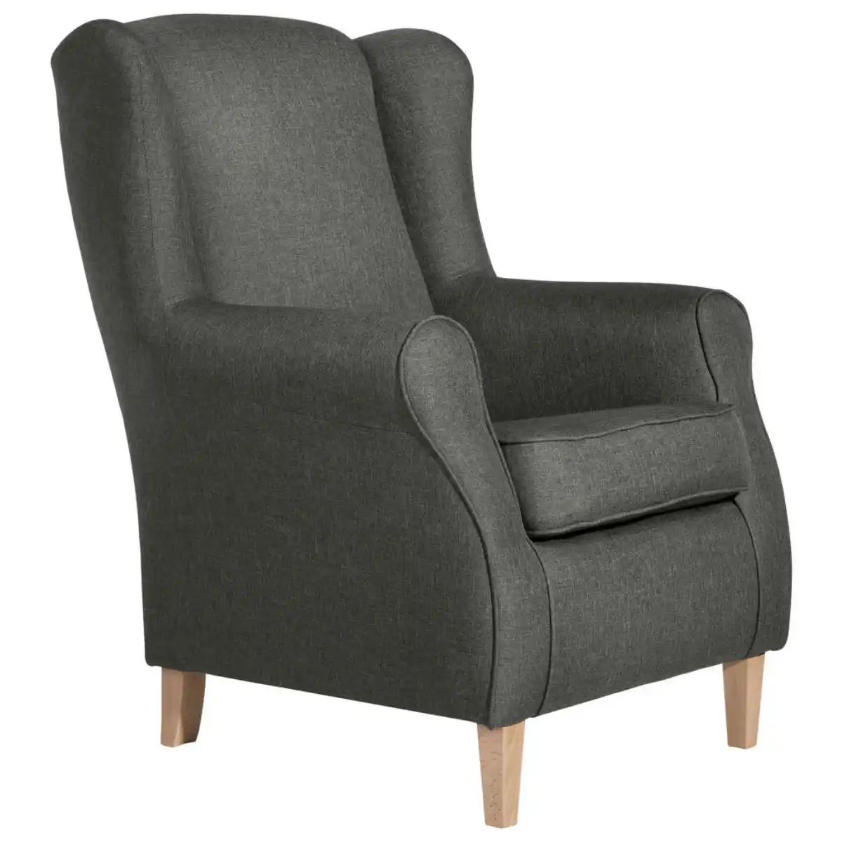 Bild 1 von Max Winzer Ohrensessel Lesesessel, Anthrazit, Textil, Uni, 77x103x86 cm, Goldenes M, Made in Europe, Wohnzimmer, Sessel, Ohrensessel