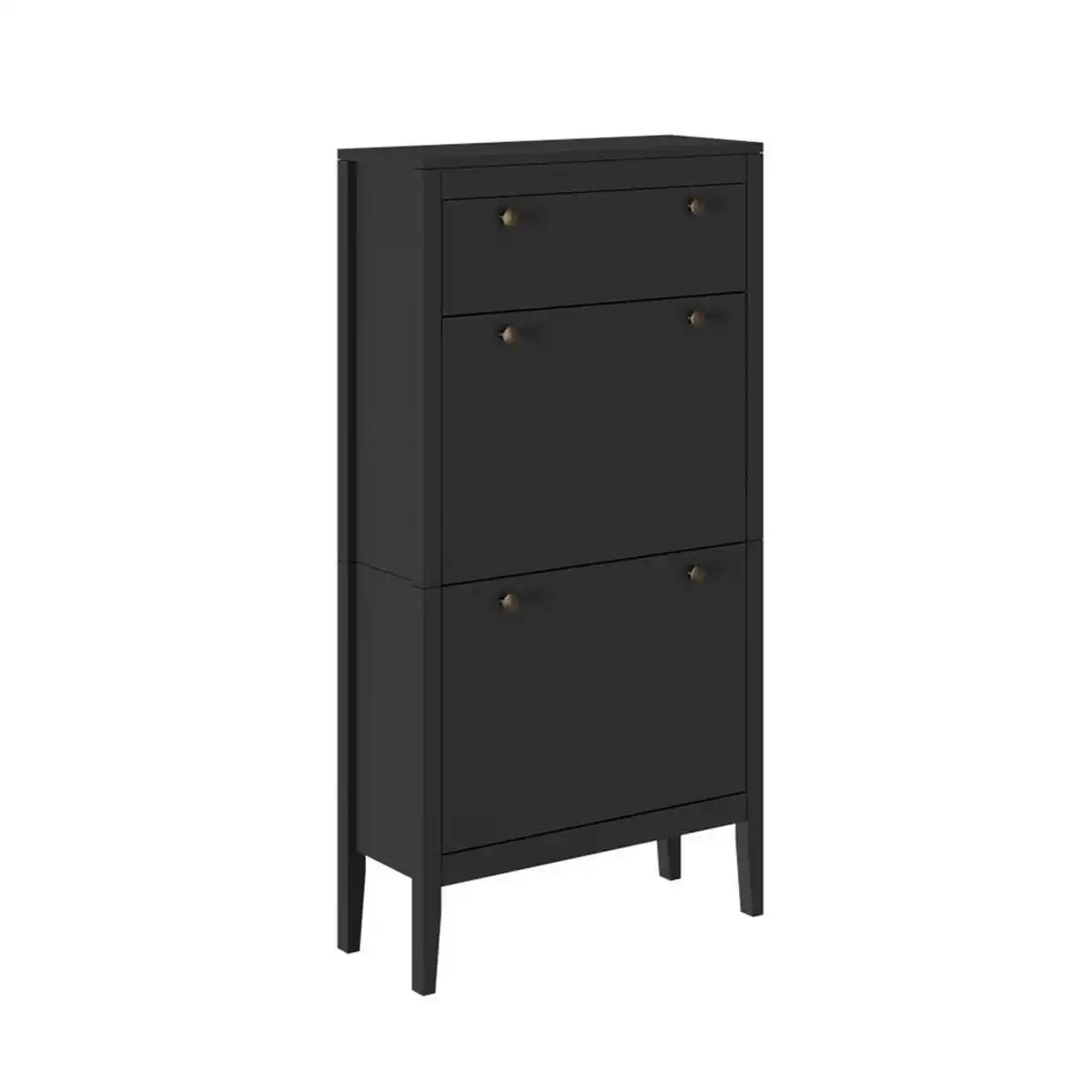 Bild 1 von Vicco Schuhschrank, Schwarz, Holzwerkstoff, 1 Fächer, Rechteckig, 60x115x23.5 cm, Garderobe, Schuhaufbewahrung, Schuhschränke