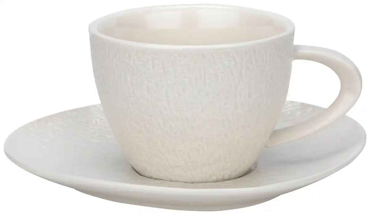 Bild 1 von Kaffeetasse mit Untertasse Haruki in Weiß, Weiß