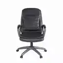 Bild 1 von Mid.you Drehstuhl Mayfield, Schwarz, Holz, Metall, Leder, Lederlook, Füllung: Schaumstoff, Sternfuß, 63x116x76 cm, Arbeitszimmer, Bürostühle, Drehstühle