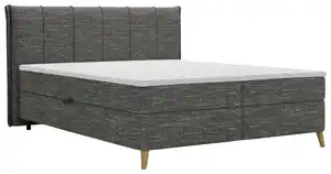 Boxbett Veloria Anthrazit ca. 160x200cm, Anthrazit