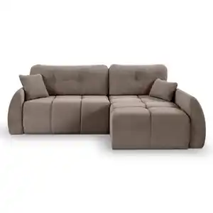 Mid.you Ecksofa, Beigebraun, Kunststoff, 5-Sitzer, Füllung: Polyurethan (PUR),Polyurethan (Pur), L-Form, 255x155 cm, Made in EU, FSC Mix, Liegefunktion, Wohnzimmer, Sofas & Couches, Wohnlandschaften