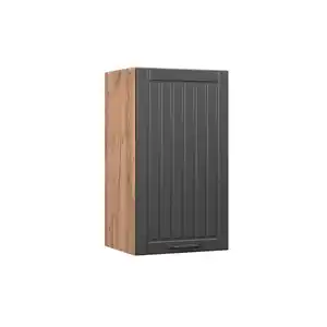 Vicco Hängeschrank, Dunkelgrau, Honigeiche, Holzwerkstoff, 3 Fächer, Rechteckig, 40x72x34.1 cm, Küchen, Küchenmöbel, Küchenschränke, Küchenoberschränke