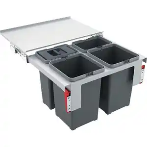 Einbauabfallsammler 10970 ca. 40l, Grau, Dunkelgrau
