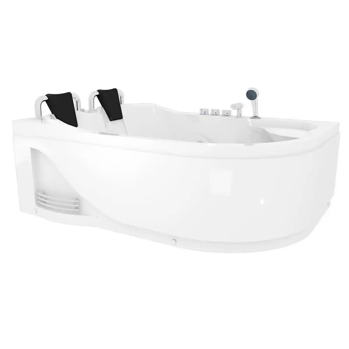 Bild 1 von AcquaVapore by Sandra Jentho Whirlpool, Weiß, Glas, Kunststoff, Metall, Rechteckig, 182x80x120 cm, CE, Badezimmer, Baden & Duschen, Badewannen