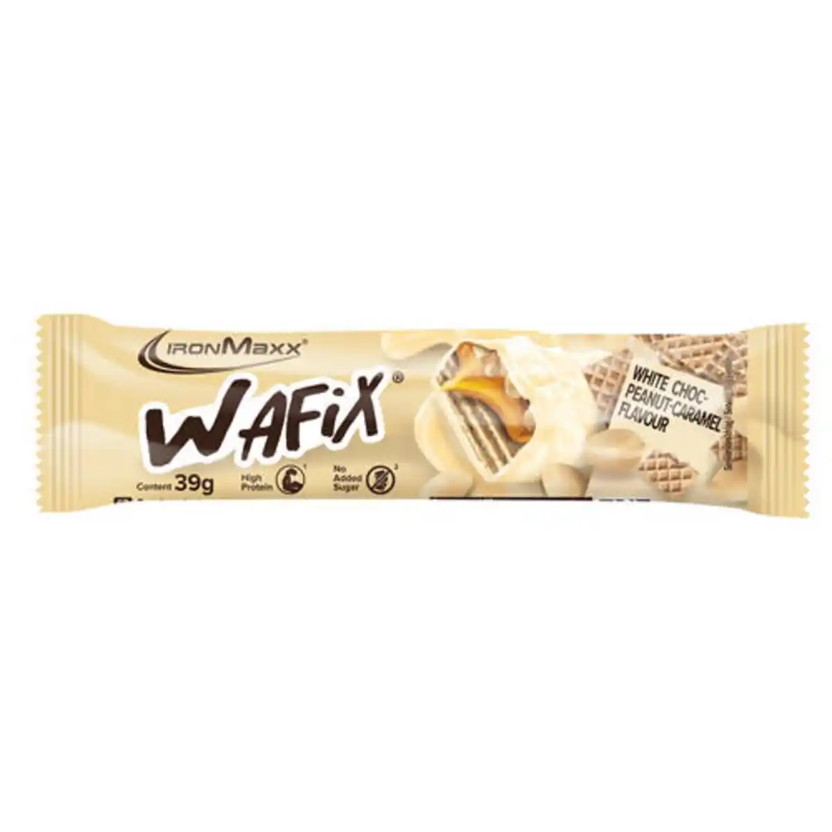Bild 1 von IRONMAXX Wafix Riegel 39 g, White Peanut Caramel